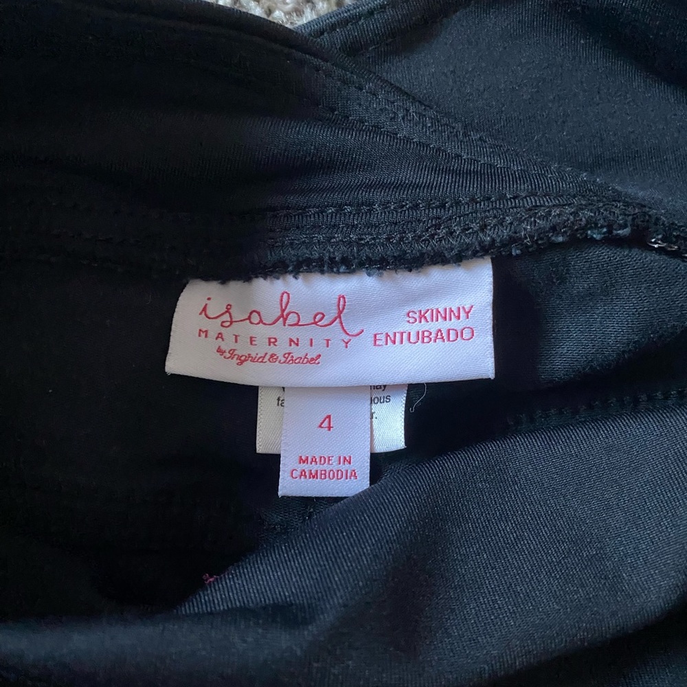 Black over belly maternity pants/jeans